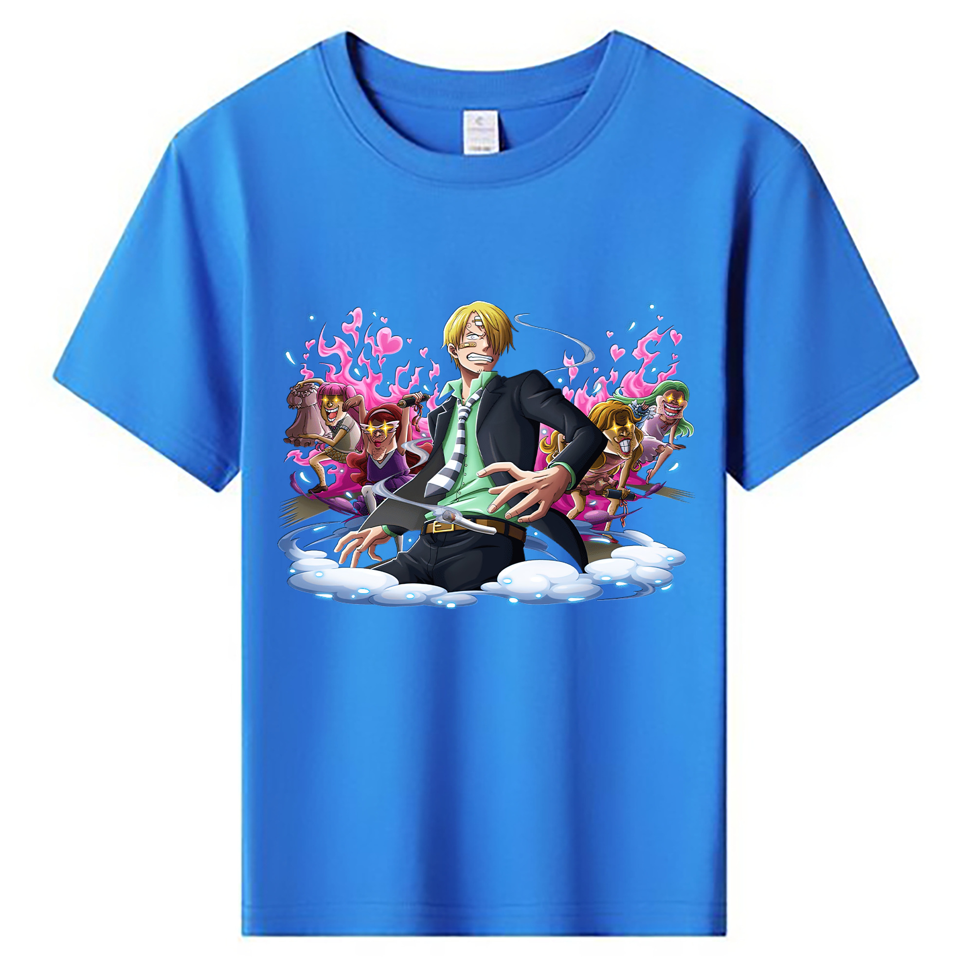 （画像用） ワンピース サンジ ONE PIECE Sanji 綿100％キッズTシャツ（フロントプリント）